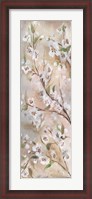 Framed Cherry Blossoms Taupe Panel II