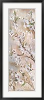 Framed Cherry Blossoms Taupe Panel II