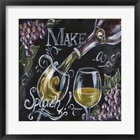 Framed Chalkboard Wine II