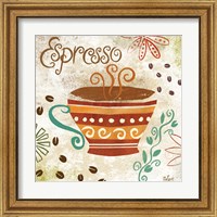 Framed 'Colorful Coffee III' border=