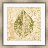 Framed Leaf Scroll IV