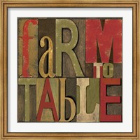 Framed Printers Block Farm To Table I