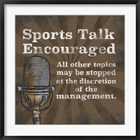 Framed Sports Talk I