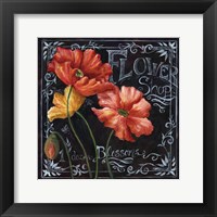 Framed Flowers in Bloom Chalkboard I