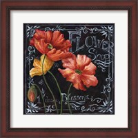 Framed Flowers in Bloom Chalkboard I