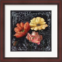 Framed Flowers in Bloom Chalkboard II