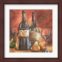 Framed Red and Gold Wine II