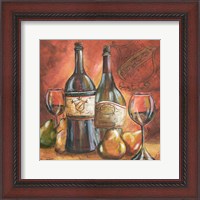 Framed Red and Gold Wine II