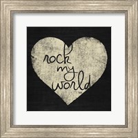 Framed Graffiti Heart Black/Cream I