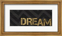 Framed Chevron Sentiments Black/Gold Panel IV