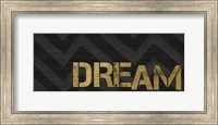 Framed Chevron Sentiments Black/Gold Panel IV