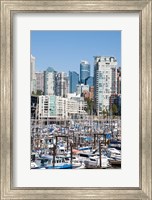 Framed Marina on False Creek, Downtown Vancouver, BC, Canada