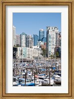 Framed Marina on False Creek, Downtown Vancouver, BC, Canada