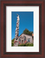 Framed Haida Totem Pole and Tourist Shop, Queen Charlotte Islands, Canada