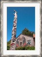 Framed Haida Totem Pole and Tourist Shop, Queen Charlotte Islands, Canada