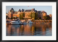 Framed British Columbia, Victoria, Empress Hotel, Harbor