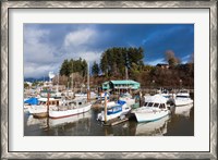 Framed Port Alberni, Harbor Quay Marina, Vancouver Island, British Columbia, Canada