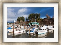 Framed Port Alberni, Harbor Quay Marina, Vancouver Island, British Columbia, Canada