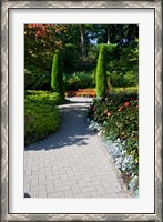 Framed Trail Through the Butchard Gardens, Victoria, British Columbia, Canada