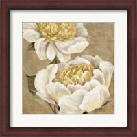 Framed Up Close Cream Peony