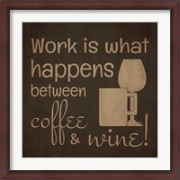 Framed Wine and Coffee Sayings I