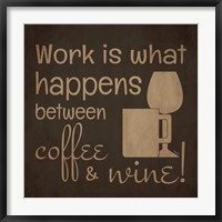 Framed Wine and Coffee Sayings I