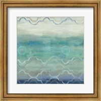 Framed Abstract Waves Blue/Gray I