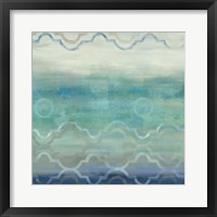 Abstract Waves Blue/Gray I Framed Print