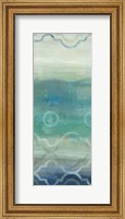 Framed Abstract Waves Blue/Gray Panel I