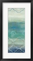 Abstract Waves Blue/Gray Panel I Framed Print