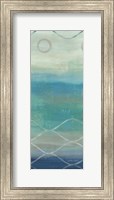 Framed Abstract Waves Blue/Gray Panel II
