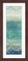 Framed Abstract Waves Blue/Gray Panel I