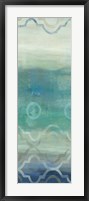 Abstract Waves Blue/Gray Panel I Framed Print
