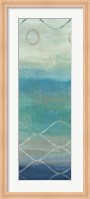 Framed Abstract Waves Blue/Gray Panel II