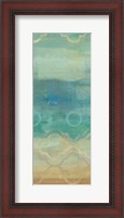 Framed Abstract Waves Blue Panel I