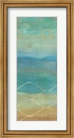 Framed Abstract Waves Blue Panel II