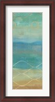 Framed Abstract Waves Blue Panel II