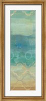 Framed Abstract Waves Blue Panel I