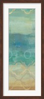 Framed Abstract Waves Blue Panel I