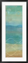 Abstract Waves Blue Panel II Framed Print