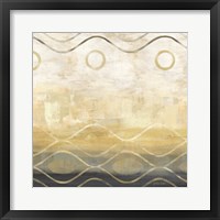 Abstract Waves Black/Gold II Framed Print