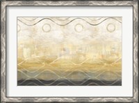 Framed Abstract Waves Black/Gold