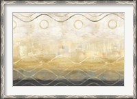 Framed Abstract Waves Black/Gold