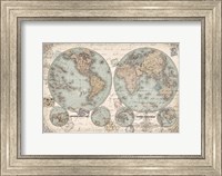 Framed World Hemispheres