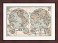 Framed World Hemispheres