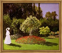 Framed Jeanne Marie Lecadre in the Garden, 1866