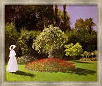 Framed Jeanne Marie Lecadre in the Garden, 1866