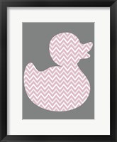 Framed Pink Duck 1