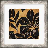 Framed Black and Gold Flora 2