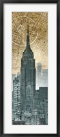 New York Map Framed Print